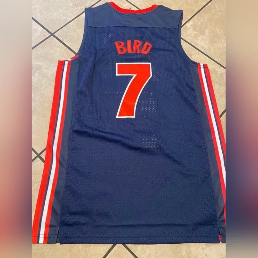 New w/Tags 1992 Olympic Basketball Team  Larry Bird Jersey Multiple Sizes - Picture 2 of 2